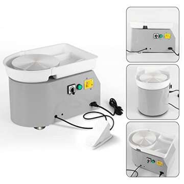 ZXMT Pottery Wheel Machine 9.8'' Electric Table Top