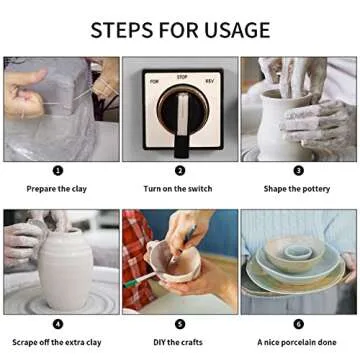 ZXMT Pottery Wheel Machine 9.8'' Electric Table Top