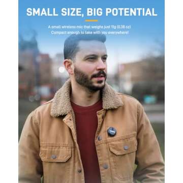 MAONO Wireless Lavalier Microphone for iPhone 15 & Android, USB C Clip on Lapel Mic with Professiona...