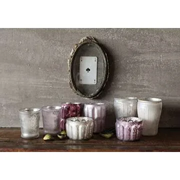 Stylish Mercury Glass Tealight Holders Set of 8