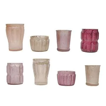 Stylish Mercury Glass Tealight Holders Set of 8