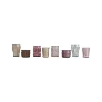 Stylish Mercury Glass Tealight Holders Set of 8