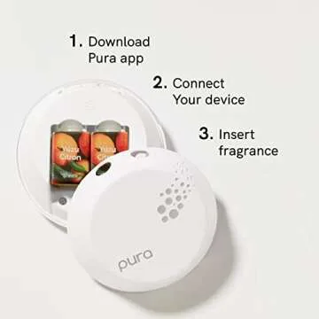 Pura Smart Home Fragrance Device Starter Set V3 - Scent Diffuser for Homes, Bedrooms & Living Rooms - Fragrance Aroma Diffuser with Light - Apartment & Household Essential - Moodcast