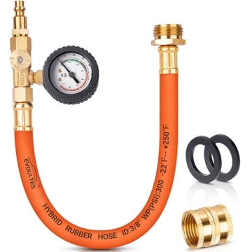 EVOULTES Brass RV Winterizing Kit – 17" Hose & Adaptor