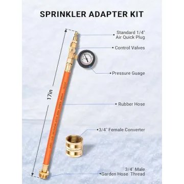 Brass RV Winterizing Kit with Pressure Gauge & Hose