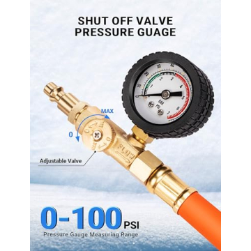 Brass RV Winterizing Kit with Pressure Gauge & Hose