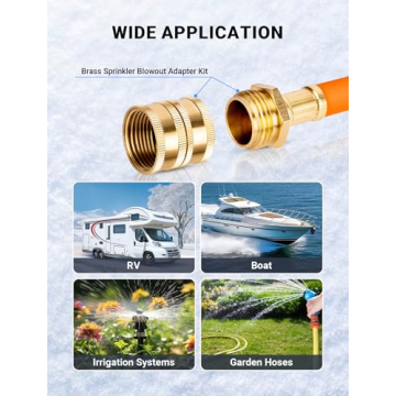 Brass RV Winterizing Kit with Pressure Gauge & Hose