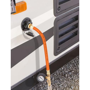 Brass RV Winterizing Kit with Pressure Gauge & Hose