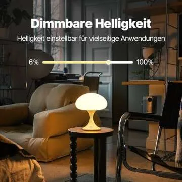 MAGCHARM Mushroom Lamp, 5W LED Cordless Rechargeable Table Lamp with Glass Shade, Small Retro Dimmable Touch Light with 3 Color Temps, Aesthetic Mid Century Bedside Light for Bedroom Ambient, White