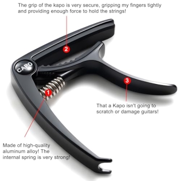HooztPro Guitar Capo for Acoustic and Electric Guitars