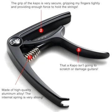 HooztPro Guitar Capo for Acoustic and Electric Guitars