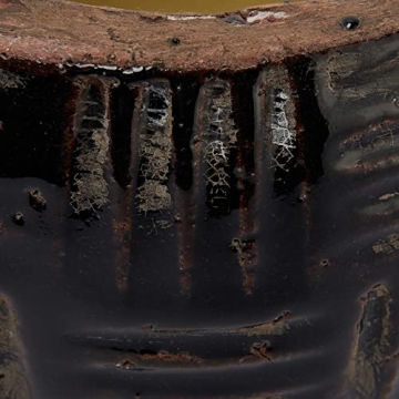 Creative Co-Op Embossed Terracotta Black Planter