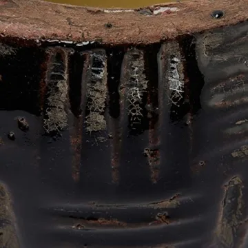 Creative Co-Op Embossed Terracotta Black Planter