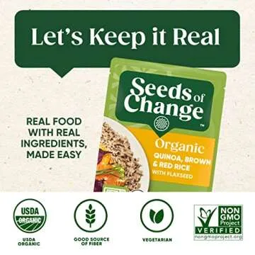 SEEDS OF CHANGE Organic Quinoa & Rice Blend 8.5 Oz Pack of 6