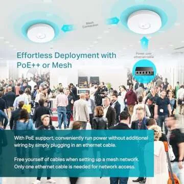 TP-Link EAP690E HD Wi-Fi 6E Omada AXE11000 Wireless Access Point for Dense Environments | 10G Ethernet | PoE++ Powered | Mesh, Seamless Roaming, WPA3 | Remote & App Control | Multi Control Options