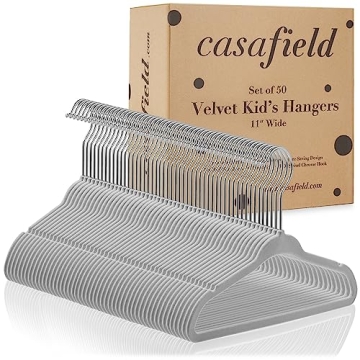 Casafield 50 Velvet Baby Hangers - Stylish Infant Clothes Storage