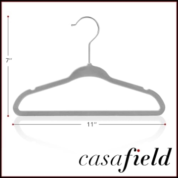 Casafield 50 Velvet Baby Hangers - Stylish Infant Clothes Storage