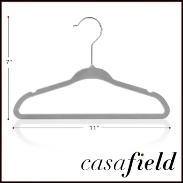 Casafield 50 Velvet Baby Hangers - Stylish Infant Clothes Storage