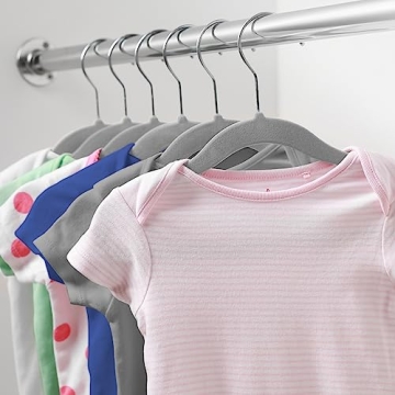 Casafield 50 Velvet Baby Hangers - Stylish Infant Clothes Storage