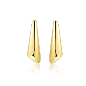 Chunky Geometry Earrings - Elegant Gold Statement Jewelry