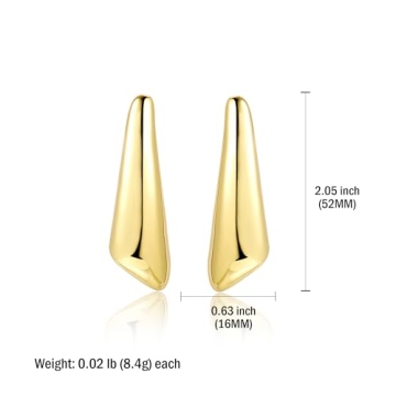 Chunky Geometry Earrings - Elegant Gold Statement Jewelry