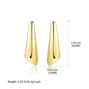 Chunky Geometry Earrings - Elegant Gold Statement Jewelry