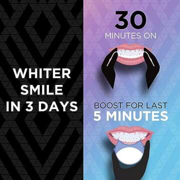 ARC Teeth Whitening Strip Kit with Blue Light, 28 Strips (14 Count Pack)