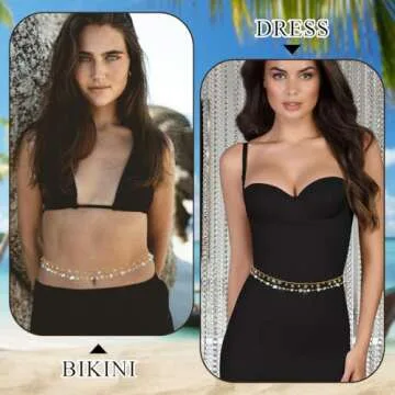 Stylish Adjustable Beaded Waist Chain - Boho Body Jewelry