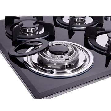 Deli-Kit 30" Gas Cooktop with 5 Burners and Stylish Design