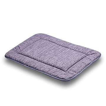 QIAOQI Dog Bed Kennel Pad Crate Mat Washable Orthopedic Antislip Beds Dense Memory Foam Cushion Padding Bolster | Perfect Sleep Bedding Pads for Carrier Cage