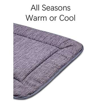 QIAOQI Dog Bed Kennel Pad Crate Mat Washable Orthopedic Antislip Beds Dense Memory Foam Cushion Padding Bolster | Perfect Sleep Bedding Pads for Carrier Cage
