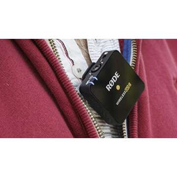 StreamEye Rode Wireless GO II Dual Digital Wireless Microphone System with 2X Rode Lavalier GO Condenser Microphone, Rode SC15 USB-C to Lightning Accessory Cable, Rode Colors2 Identifiers Cloth