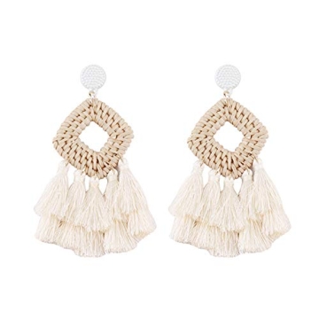 Bohemia Tassel Earrings - Handmade Dangle Ethnic Fringe Fun Gifts for Women