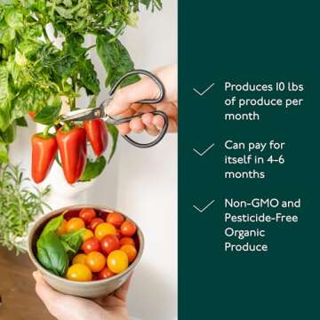 Gardyn 4.0 Hydroponics Growing System Kit & Vertical Garden Planter, 30 Non-GMO Indoor Plants Smart Garden, Herbs, Vegetables & LED Grow Lights for Indoor Gardening System