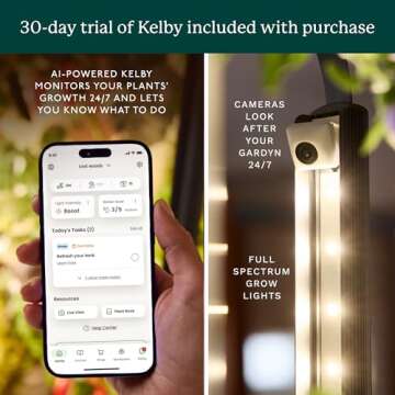 Gardyn 4.0 Hydroponics Growing System Kit & Vertical Garden Planter, 30 Non-GMO Indoor Plants Smart Garden, Herbs, Vegetables & LED Grow Lights for Indoor Gardening System