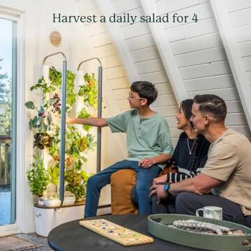 Gardyn 4.0 Hydroponics Growing System Kit & Vertical Garden Planter, 30 Non-GMO Indoor Plants Smart Garden, Herbs, Vegetables & LED Grow Lights for Indoor Gardening System