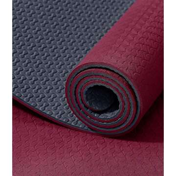 IUGA Yoga Mat Non Slip Anti-tear Yoga Mats Eco Friendly Hot Yoga Mat Thick Workout & Exercise Mat fo...