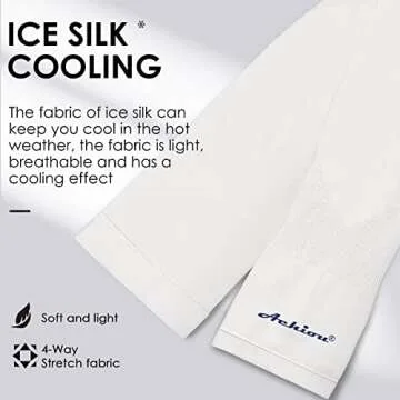 Achiou UV Protection Arm Sleeves for Men and Women Cooling