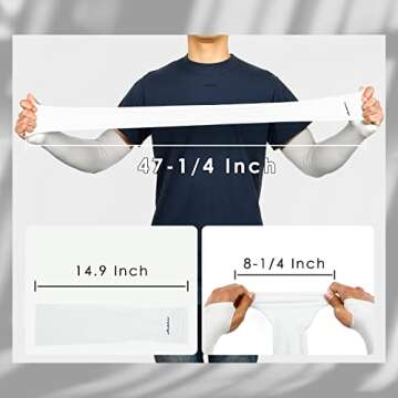 Achiou UV Protection Arm Sleeves for Men and Women Cooling