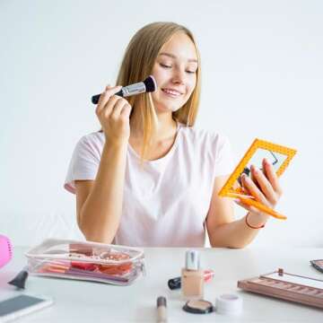 Fainne 50 Pcs Clear Pencil Pouch bulk Clear Pencil Case PVC Waterproof Travel Toiletry Makeup Bags with Zipper for Office Stationery(Black, White)