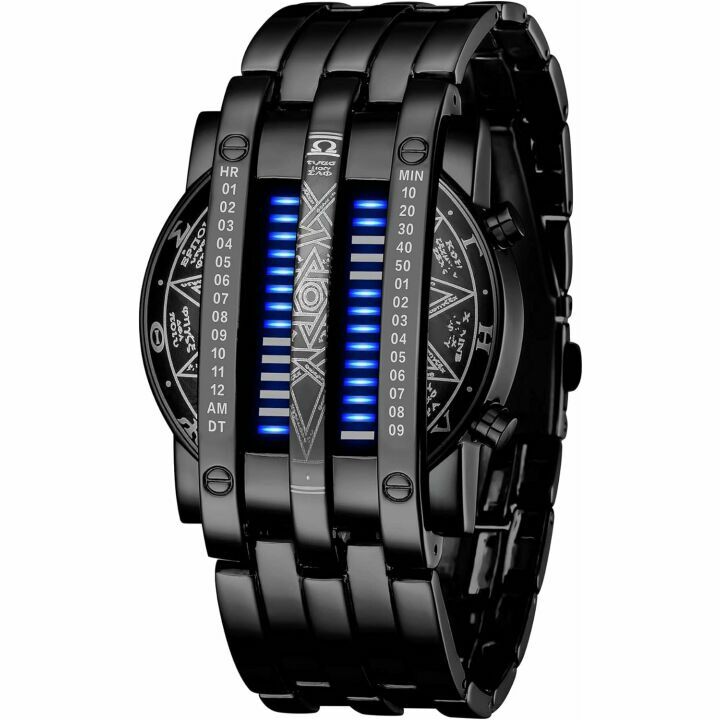 FANMIS Men's Stylish Blue LED Digital Watch - Waterproof