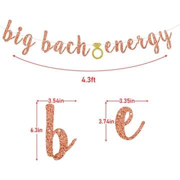 Big Bach Energy Banner, Bachelorette Party Decorations Pre-Strung Hen Party Sign Bridal Shower Decor...