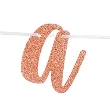 Big Bach Energy Banner, Bachelorette Party Decorations Pre-Strung Hen Party Sign Bridal Shower Decor Rose Gold Glitter