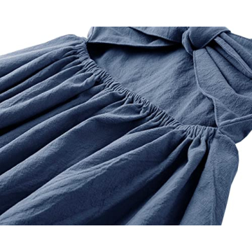 Lymanchi Kid Girl Dress Summer Linen Halter Casual Style