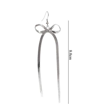 Handmade Doubnine Bow-Knot Ribbon Drop Dangle Earrings