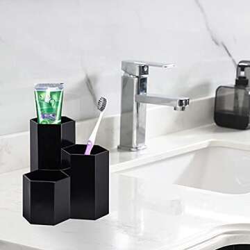 LoveBB Makeup Brush Holder Organizer - 3 Slot Storage Solution