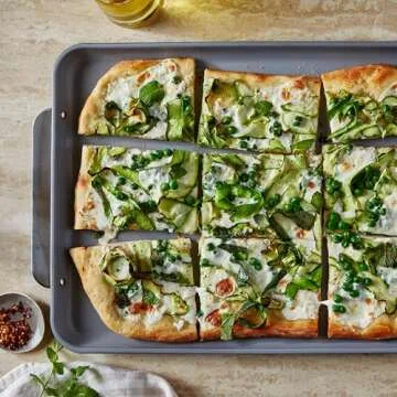 Caraway Non-Stick Ceramic Baking Sheet Duo - Naturally Slick Ceramic Coating - Non-Toxic, PTFE & PFOA Free - 18 x 13" Large & 15 x 10" Medium - Navy