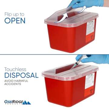 Oakridge Sharps Container for Safe Needle Disposal