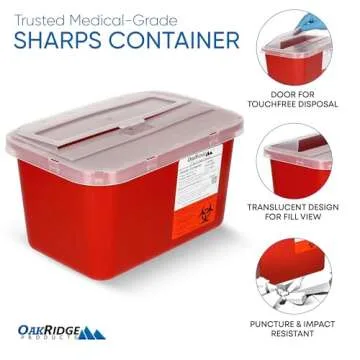 Oakridge Sharps Container for Safe Needle Disposal