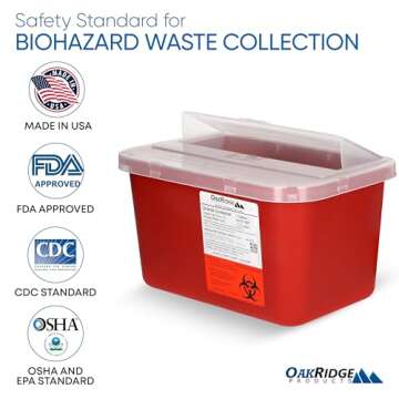 Oakridge Sharps Container for Safe Needle Disposal